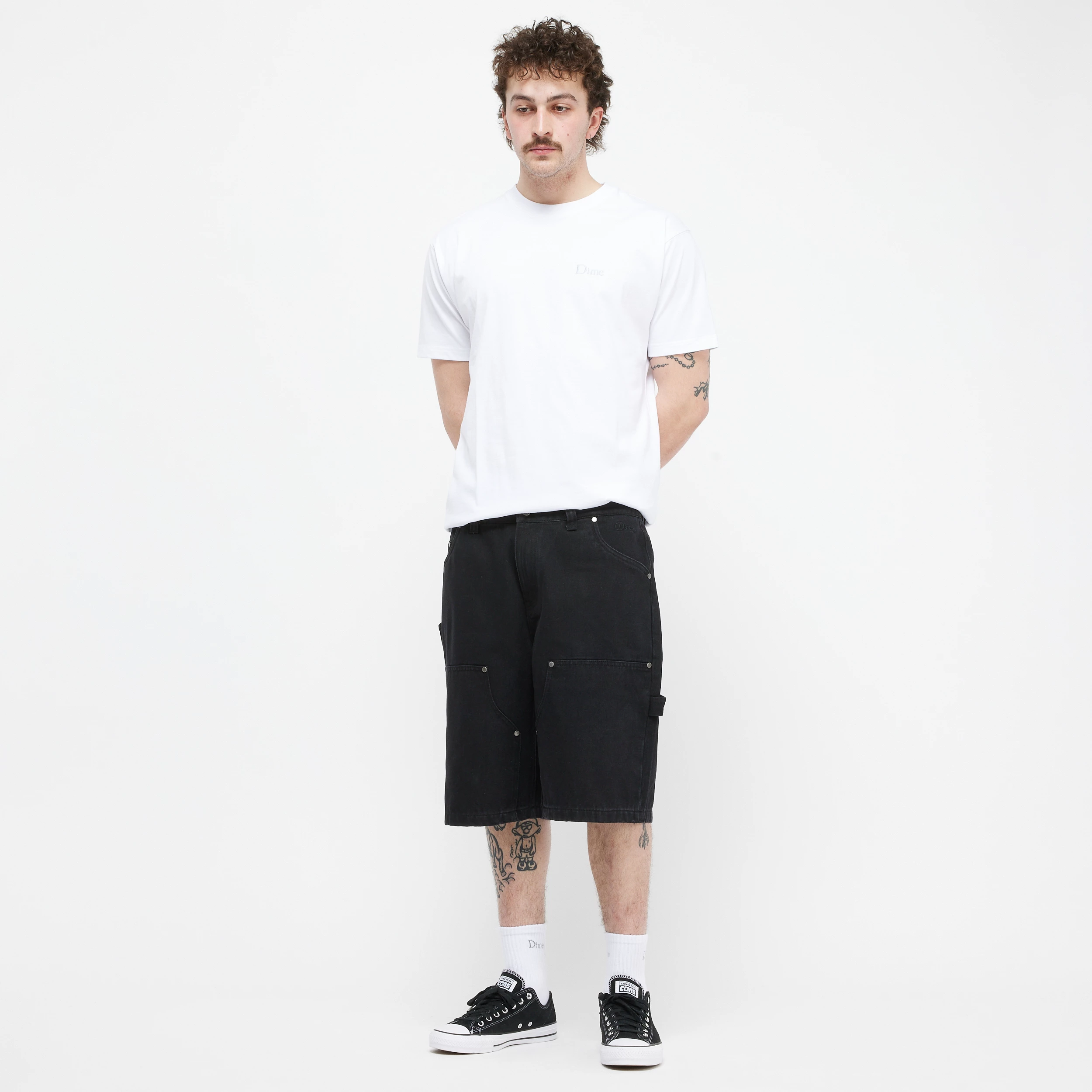 DIME CLASSIC SMALL LOGO TEE WHITE - Tôpette Skateboards & Lifestyle